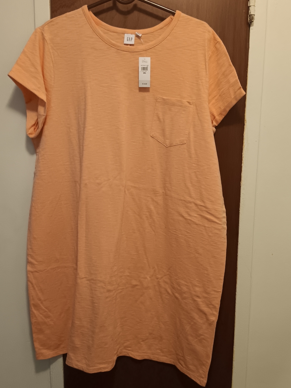 GAP Peach Pocket T-Shirt Dress